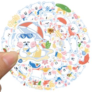 50PCS/Set Skateboard Stickers white bear For Car Baby Scrapbooking Pencil Case Diary Phone Laptop Planner Decoration Book Album Kids Toys DIY Decals