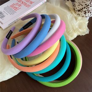 Sweet candy color fine sponge hair hoop girl is Korean version of new French ornaments headbands for women designer accessories 0615