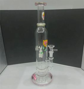 Elf Bars Wasserpfeifen-Set, Glasbongs, Aschefänger, rosa Cartoon-Waben-Wasserpfeife, Öl-Rig-Rohr, Eisfalle, klassische Zigarettenpistole, volle Höhe, 33 cm