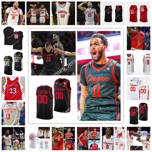 Maglia da basket NCAA Custom UH Houston Cougars College Clyde Drexler Hakeem Olajuwon Michae Young Elvin Hayes Jonathon Simmons Damyean Dotson 1 Chris Harris Jr.