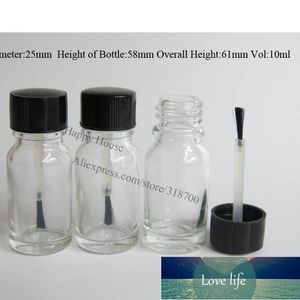 360 x 10 ml Klarglasflasche mit gefüttertem Pinseldeckel, 1/3 oz Kristallglasflasche für die Verwendung mit Öl