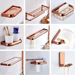 Set di accessori da bagno Accessori da bagno in oro rosa Portasciugamani Mensola Porta carta Scopino Set hardwareBagno