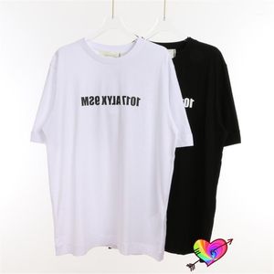 Camisetas Masculinas 1017 ALYX 9SM T-shirts 2022 Masculinas Femininas Estampadas com Letras Reversas Camisetas Ligeiramente Grandes Tops Manga Curta