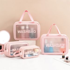 X Portable large-capacity waterproof travel toiletry bags Makeup bag cosmetics lotion clear storage bag