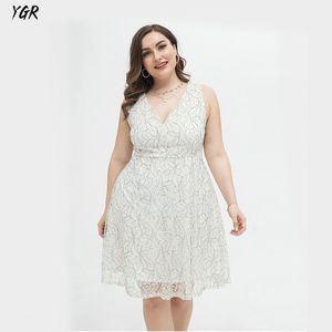 Sukienki w dużych rozmiarach sukienki kobiety vestidos de fiesta sexy para mujer verano 2022 Sleeveless v szyja biała 4xl 5xl 6xl szatę midiplus