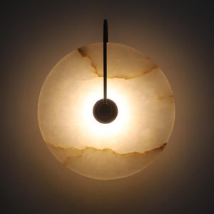 Vägglampa vintage marmor led personlighet hem dekoration lampskärmsbelysning fixtur för dekor sovrum guld lampswall