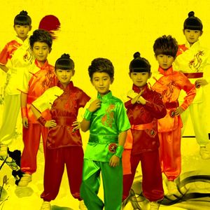 Ethnic Clothing Chinese For Men Kids Embroidery Dragon Uniforms Oriental Children Traditional Tai Chi Wu Shu Shao Lin CostumesEthnic EthnicE