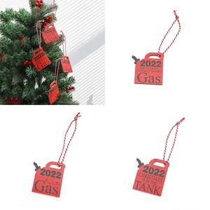 2022 Creative Christmas Wood Personality Oil Barrel Pendant Room Decorations Christmas Gift Ornaments