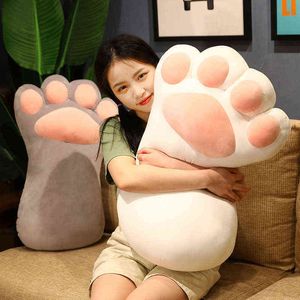 1Pc 5575Cm Funny Chubby Bear Paw Plush Pillow Filled Soft Simulation Teddy Bear Legs Toy With Blanket Dolls Kawaii Gift J220729