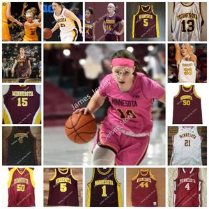 Maglia da basket personalizzata Minnesota Golden Gophers cucita 14 Lou Hudson 30 Chuck Mencel 32 Trent Tucker 34 Willie Burton Whitey Skoog Mychal Thompson Kevin McHale