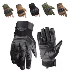 Half Full Finger Soft Shell Protection Tactical Touch Screen Shockproof Motorcycle Cycling Work Gloves 220622