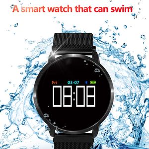 Pływające wodoodporne inteligentne zegarek inteligentne opaski na nadgarstki mężczyźni kobiety Smartwatch Tętno ciśnienie krwi Sport Fitness Informacje Przypomnienie