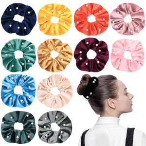 Scrunchies kadınlar Scrunchy elastik yüzük saç bantları kız at kuyruğu sahibi pleuche saç bantları kızlar için kafa ipleri başlıklar büyük saç bağları dans scrunchie saç bandı