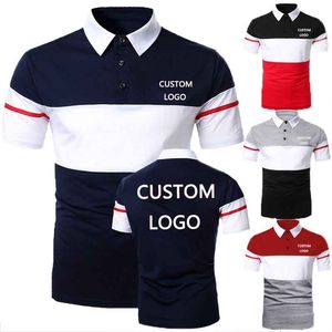 Polo T Shirt z krótkim rękawem Summer Handsome i wygodne modne marki Men Men 39S Custom 220707