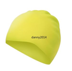 Cuffia da nuoto in gomma senza cuciture Cuffia da nuoto in lattice impermeabile premium per capelli lunghi 100% silicone tinta unita per bambini adulti acqua galleggianti protezione dell'orecchio cappelli sportivi