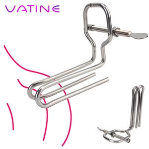 Voyeuristisk enhet Vuxna produkter Fetisch Rostfritt stål Justerbar anal Vaginal Dilator Ass Expander Sexig leksak för män Kvinna