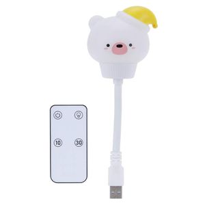 Wholesale remote controls for led lamps resale online - Night Lights Light Bear Remote Control USB LED Lamp For Children s Living Room BabylightsNight