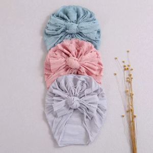 0-3T الفوضى القوس الدانتيل قبعة قبعة صغيرة للطفل الجديد فتيات Bowknot شيفون Turban Hat الأطفال