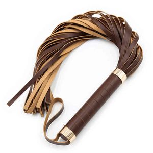 Nxy Sm Bondage Flogger Flirting Pu Leather Whip Bdsm Spanking Tassel Restraints Sex Toys for Couples Woman Adult Games220419