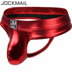 JockMail Men Briefs Bikini Sexy U convexo Roupa de baixo gay Pu Men Menwalw