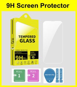 9h mm skärmskydd för iPhone Mini Pro Max Plus Samsung S22 A52 A72 Clear Tempered Glass Film med detaljhandelspaket