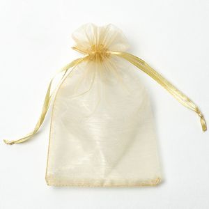 25x35cm Big Organza Väskor Presentförpackning Bärväska Bröllop Favoriter Guld Elfenben Vit Röd