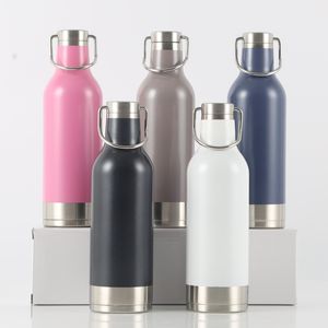 Water Bottles Double-layer stainless steel outdoor sports thermos cup creative portable portable water bottle