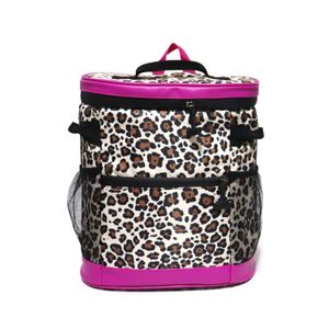 Leopard-Kühlrucksack, Nylon, für Outdoor-Reisen, Picknick, isolierte Taschen, 5 Stück, US-Lager, westlicher Stil, Familien-Camping-Zubehör, Tragetasche, DOM1062003