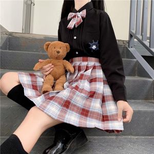 Clothing Sets Japanese Version Of Pleated Skirt 2022 High Waist Summer Women's Sexy Plaid Mini Dance Jk UniformClothing
