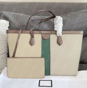 الفاخرة حمل حقيبة تسوق كبيرة مصمم 2 في 1 حقيبة الكتف حقائب جلد طبيعي إمرأة الرجال حقائب crossbody حقائب محفظة حقيبة مخلب المحافظ