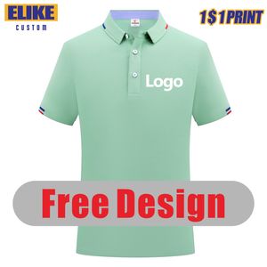 Elike camisa polo de alta qualidade bordado personalizado design pessoal marca impressão homens e mulheres roupas moda verão tops S-6X 220620