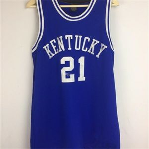 Nikivip＃21 Tayshaun Prince Kentucky Wildcats UK College Retro Classic Basketball Jersey Mensステッチカスタムナンバー名JerseysがYufan5が販売