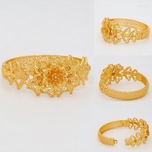 Bangle Fashion Classic Dubai Ladies Bracelet Gold 24K Эфиопский простые ювелирные изделия Banglebangle Inte22