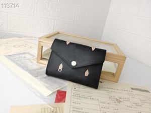 Top quality women original box purses luxury real leather multicolor short Holder single classic pocket long purse Card Holders Designer wallets M81285-80968