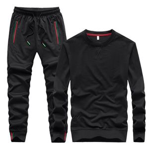 Men s Tracksuits Autumn Embroidered Pant O neck Long Sleeved Casual Suit Tracksuit Men Track Two Piece Streetwear Clothes Sweater Mens Sets