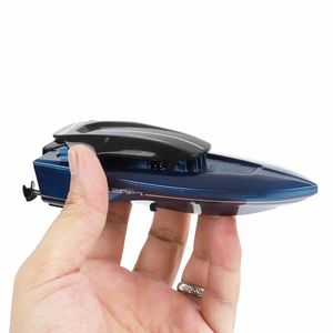 Mini RC båtar Höghastighet Electronic Remote Control Racing Ship With LED Light Children Competition Water Toys For Kids Gifts