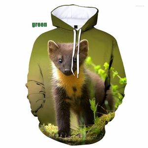 Herren Hoodies Sweatshirts Tier Nerz Gedruckt 3D Männer Frauen Cartoon Lose Beiläufige Sweatshirt HoodiesMen's Mild22