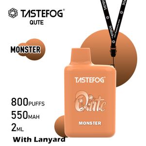 Hurtownia E papieros 800 Puffs Do jednorazowe Vape Box Tastefog Fabryka Bezpośrednia najwyższa jakość 15 E-Liquid 2% Nic z wisiorkiem z niebieską razz kiwi pasja guava mango smak mango