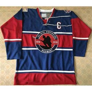 Nikivip St. John's ICECAPS ROYAL NEWFOUNDLAND REGIMENT Retro Ice Hockey Jersey Men Stitched Custom Number Name Jerseys