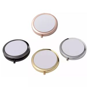 Metall sublimering makeup speglar tomma värmepress kosmetisk spegel för kvinnlig gåva