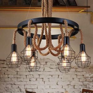 Подвесные лампы Loft Vintage Retro Cage Light Lights Bar Bar Club Cafe Ресторан