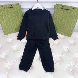 Baby Boy Clothe Set Korean Style Designer Kid Girl Fashion Clothing Sets Black Hoodie и Pants Kids Little Girls наряды