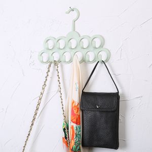 11Holes Clothes Tie Shawl Scarf Hanger Display Holder Closet Organizer Hook 202200601