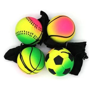 Bollar svamp gummiboll 288 st baseball kastar bouncy barn rolig elastisk reaktionsträning handledsband boll spel leksak kid flickor f0623