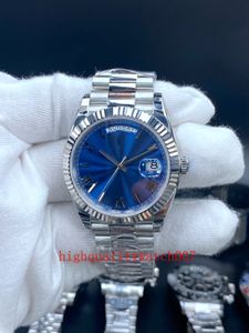 VERSÃO NOVA VISTA MENS RELISTAS BUL Blue Dial 40mm 228236 U1 2813 Movimento 18K Braça de aço inoxidável branco de ouro