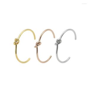 Bangle Trendy Round Circular Open Knot Bracelets For Women Elegant GoldColor Jewelry Noeud Armband Pulseiras DropshipBangleBangle Kent22