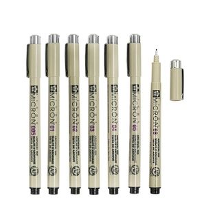 7 pcsLot Sakura Pigma Micron needle for drawing sketch cartoon archival ink gel pen Stationery Animation Art supplies A6922 201116