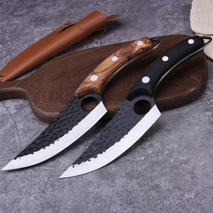 5 5 Meat Cleaver Hunting Knife Handmade Forged Boning Knife Serbian Chef Knives Stainless Steel Kitchen Knife Butcher Fish K2901