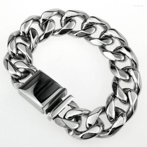 Link Kette Tropfen Schmuck Silber Farbe 9-16mm Edelstahl Miami Cuban Armband Männer FrauenLink Lars22