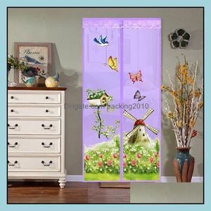Mosquito Net Bedding Supplies Home Textiles Garden Summer Anti Insect Fly Bug Curtains Magnetic Mesh Nets Matic Closing Door Screen Kitche